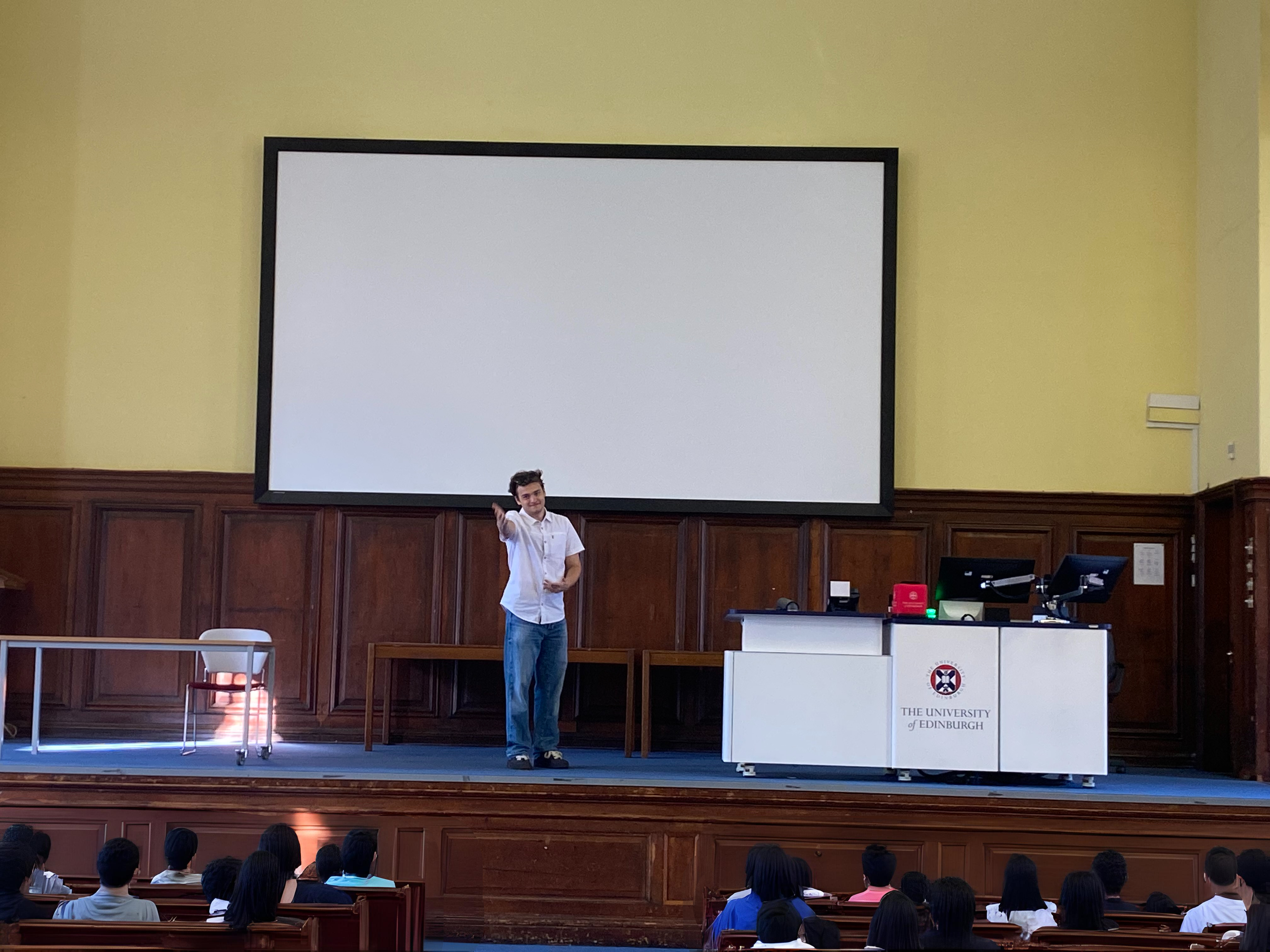 Lukas Jovaisa teaching at University of Edinburgh